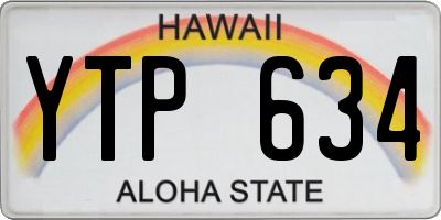 HI license plate YTP634