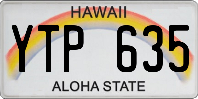 HI license plate YTP635