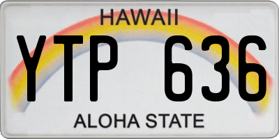 HI license plate YTP636