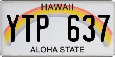 HI license plate YTP637