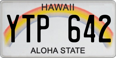 HI license plate YTP642