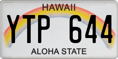 HI license plate YTP644
