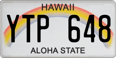 HI license plate YTP648