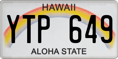 HI license plate YTP649