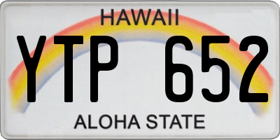 HI license plate YTP652