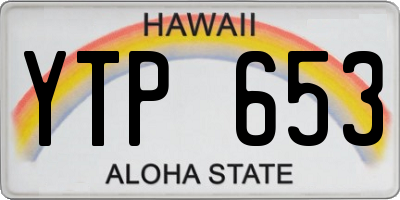 HI license plate YTP653