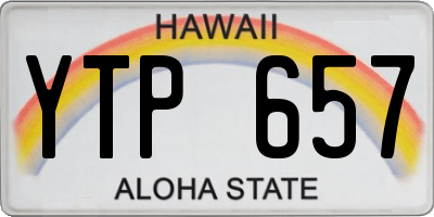 HI license plate YTP657
