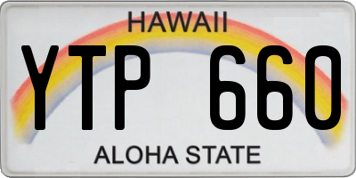 HI license plate YTP660