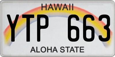 HI license plate YTP663