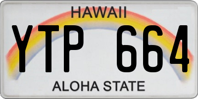 HI license plate YTP664