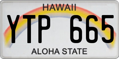 HI license plate YTP665