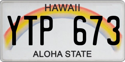 HI license plate YTP673