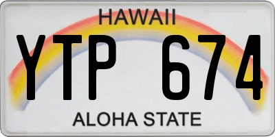 HI license plate YTP674