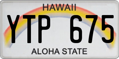HI license plate YTP675