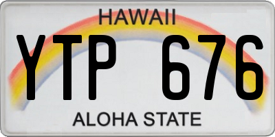 HI license plate YTP676