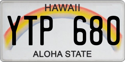 HI license plate YTP680