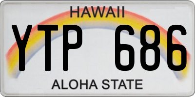 HI license plate YTP686