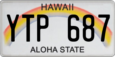 HI license plate YTP687
