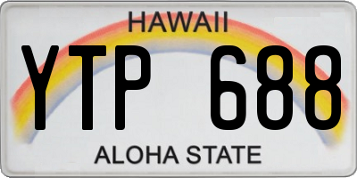 HI license plate YTP688