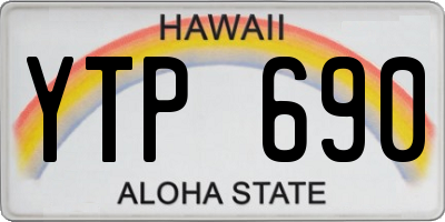 HI license plate YTP690