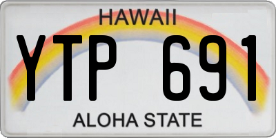 HI license plate YTP691