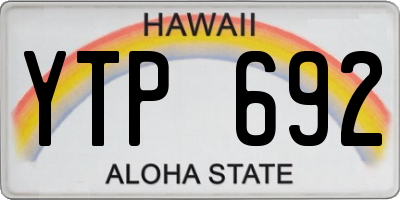 HI license plate YTP692