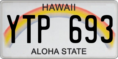 HI license plate YTP693