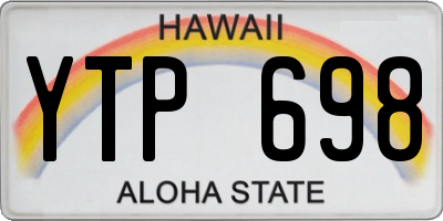 HI license plate YTP698