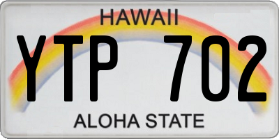 HI license plate YTP702