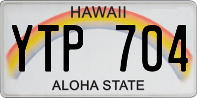 HI license plate YTP704