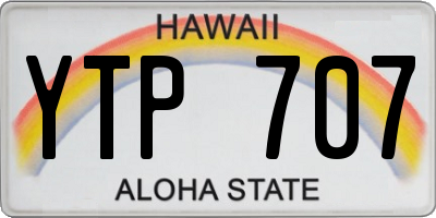 HI license plate YTP707