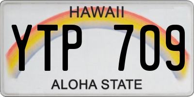HI license plate YTP709