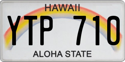 HI license plate YTP710