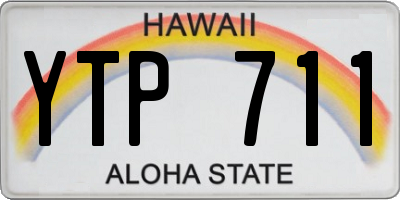 HI license plate YTP711