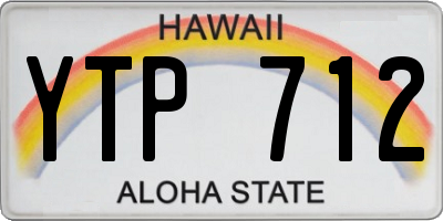 HI license plate YTP712