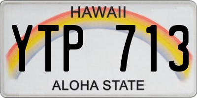 HI license plate YTP713