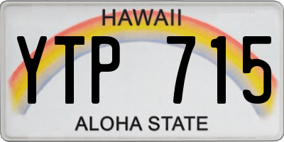 HI license plate YTP715