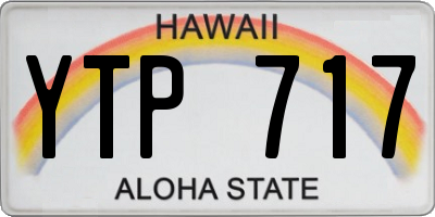 HI license plate YTP717