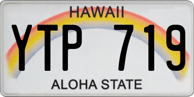 HI license plate YTP719