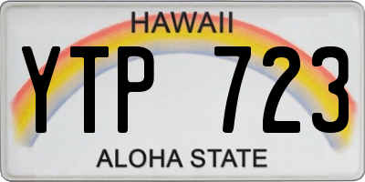 HI license plate YTP723
