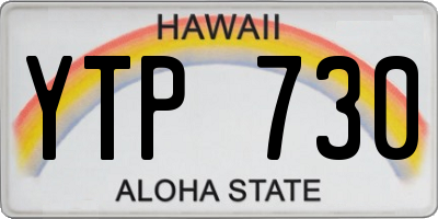 HI license plate YTP730