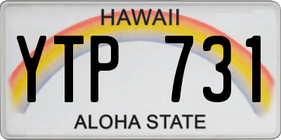 HI license plate YTP731