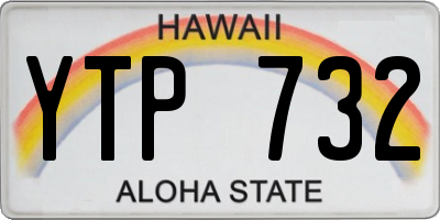 HI license plate YTP732