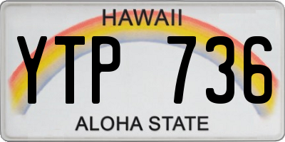 HI license plate YTP736