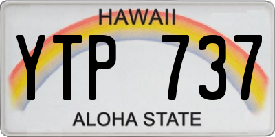 HI license plate YTP737