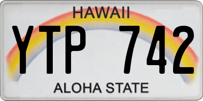 HI license plate YTP742