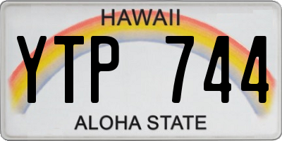 HI license plate YTP744