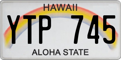 HI license plate YTP745