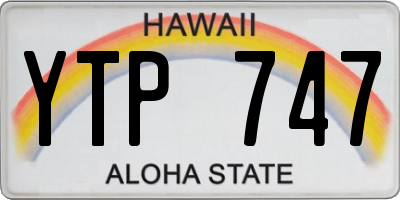 HI license plate YTP747
