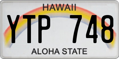 HI license plate YTP748